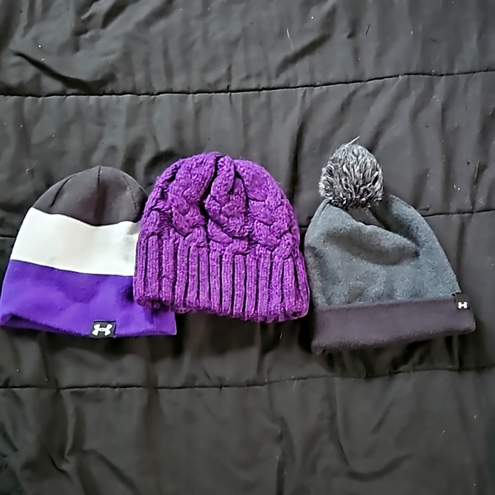 3 Under Armour Beanies